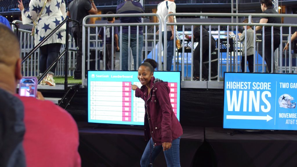 Data capture at event activations powered by Toss Up's leaderboard technology.
