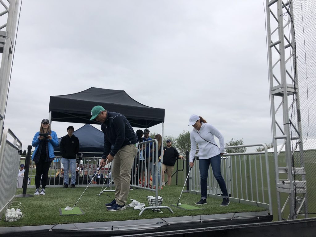 Amazing event activation with golf Toss Up activity