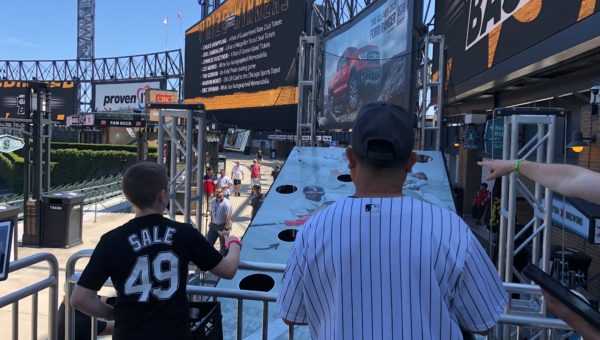 Experiential marketing at fan zone for baseball event