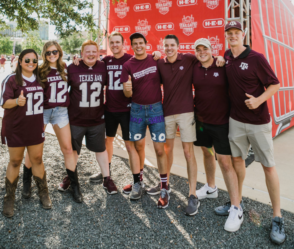Fans bonding at experiential marketing for tailgates activation